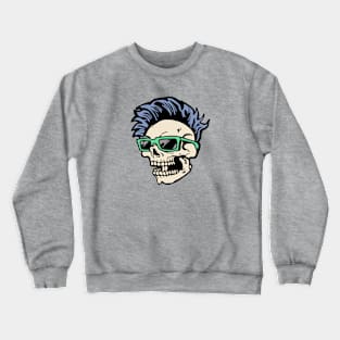 Retro Summer Skull Illustration Crewneck Sweatshirt